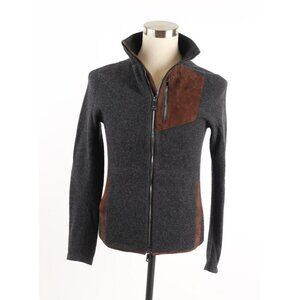 $2,295 Ralph Lauren Purple Label Cashmere Wool Zip Up Cardigan SZ XS Gray LNWOT